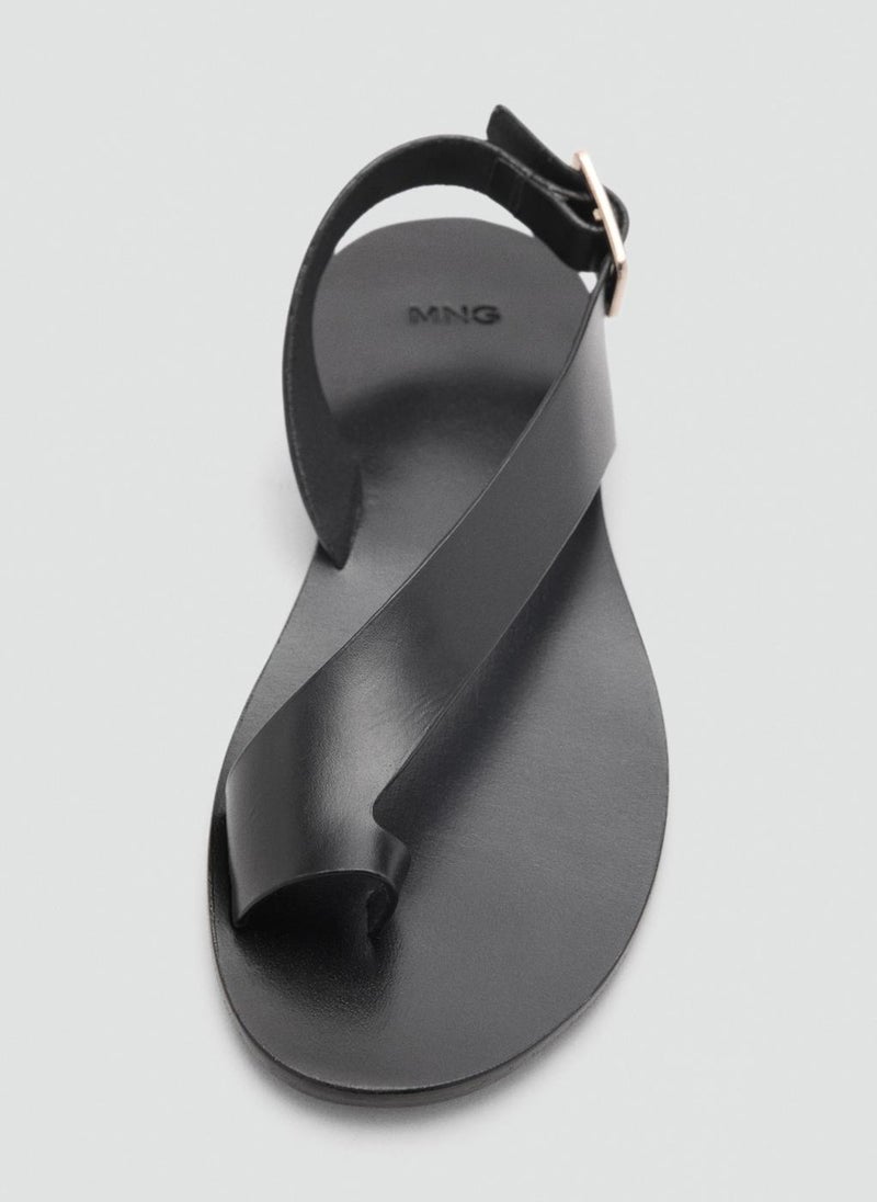 Casual Leather Cross Strap Sandals