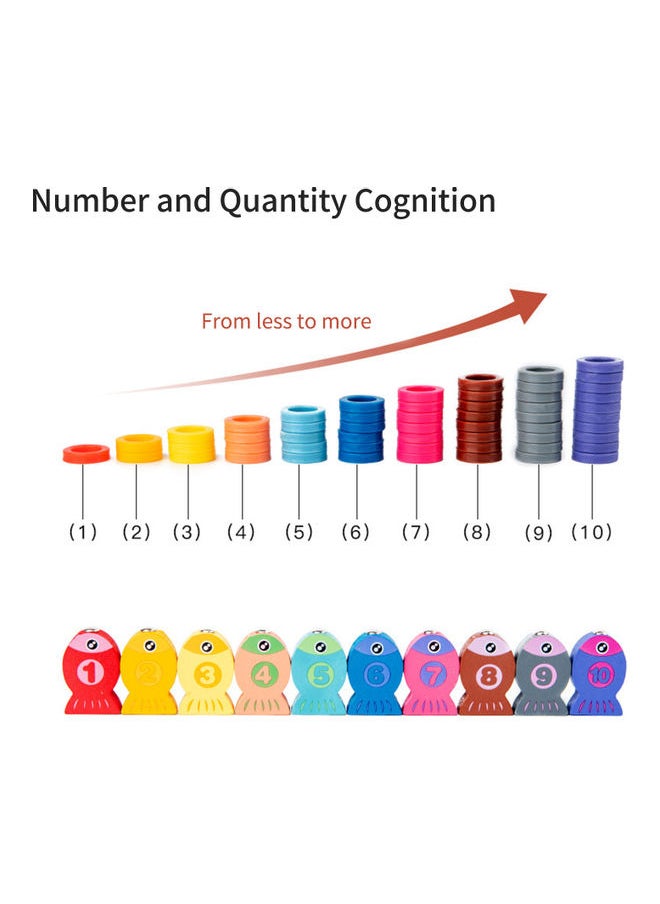 Wooden Number Puzzle Shape Sorter Counting And Matching Game