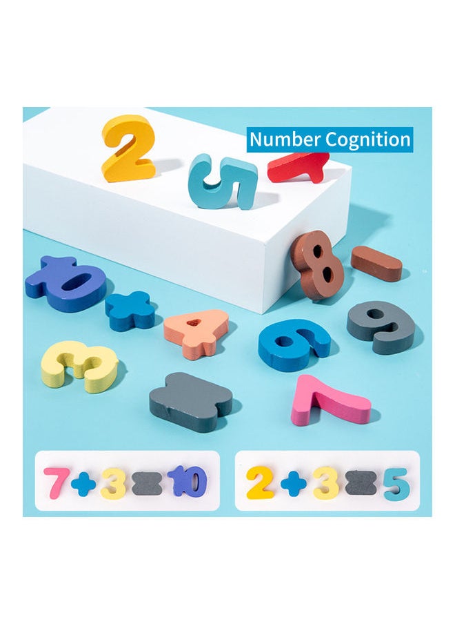 Wooden Number Puzzle Shape Sorter Counting And Matching Game