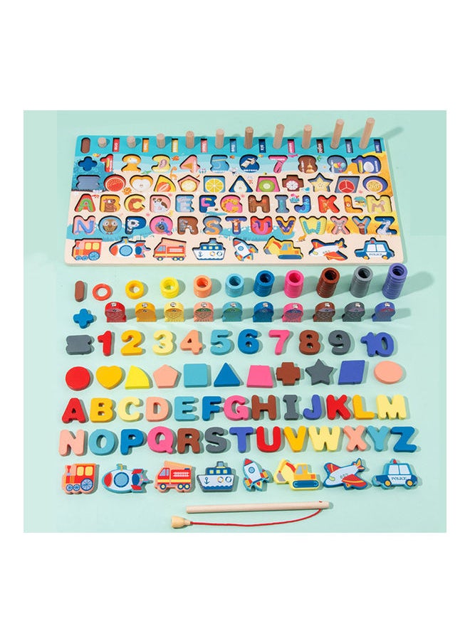 Wooden Number Puzzle Shape Sorter Counting And Matching Game