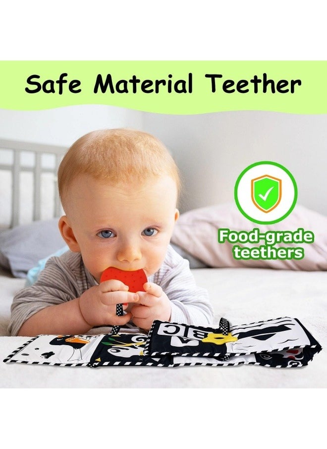 High Contrast Baby Toys For Newborn： Black And White Baby Toys Book 0-3 Months - Tummy Time Mirror For Infant 6 7 8 9 10 11 12 Months Developmental Toys Montessori Sensory Toys Baby Girls Boys Gift
