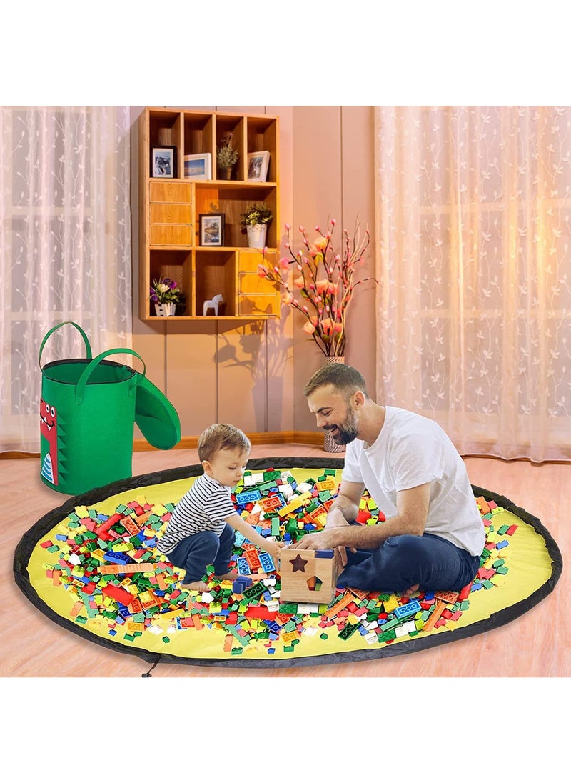 Felt Storage Bag Toy Game Mat 2-In-1 Drawstring Toy Storage Bag