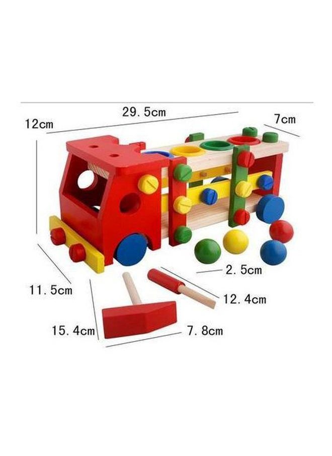 Colorful Wooden Building Blocks Car Set