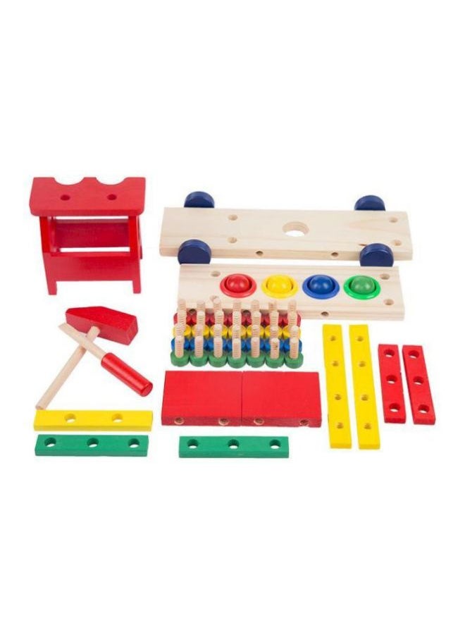 Colorful Wooden Building Blocks Car Set