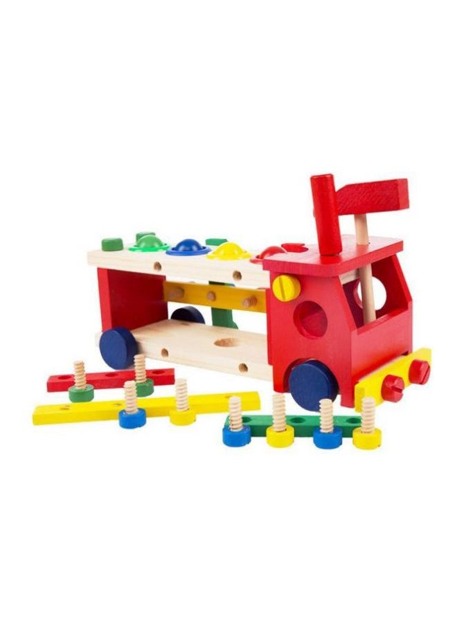 Colorful Wooden Building Blocks Car Set