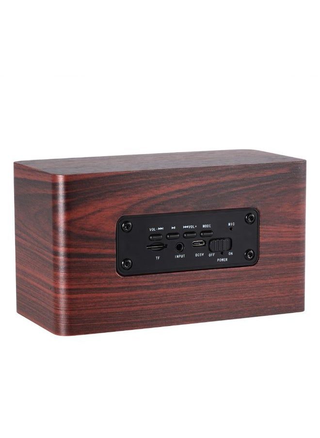 Portable Wireless Bluetooth Speaker With Mic, AUX-IN And TF Card Slot Brown