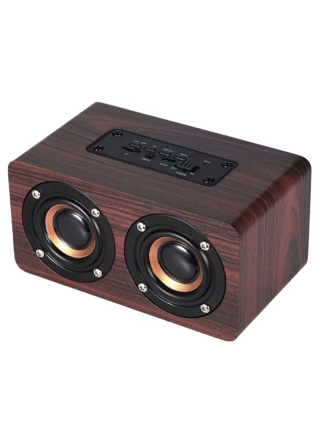 Portable Wireless Bluetooth Speaker With Mic, AUX-IN And TF Card Slot Brown