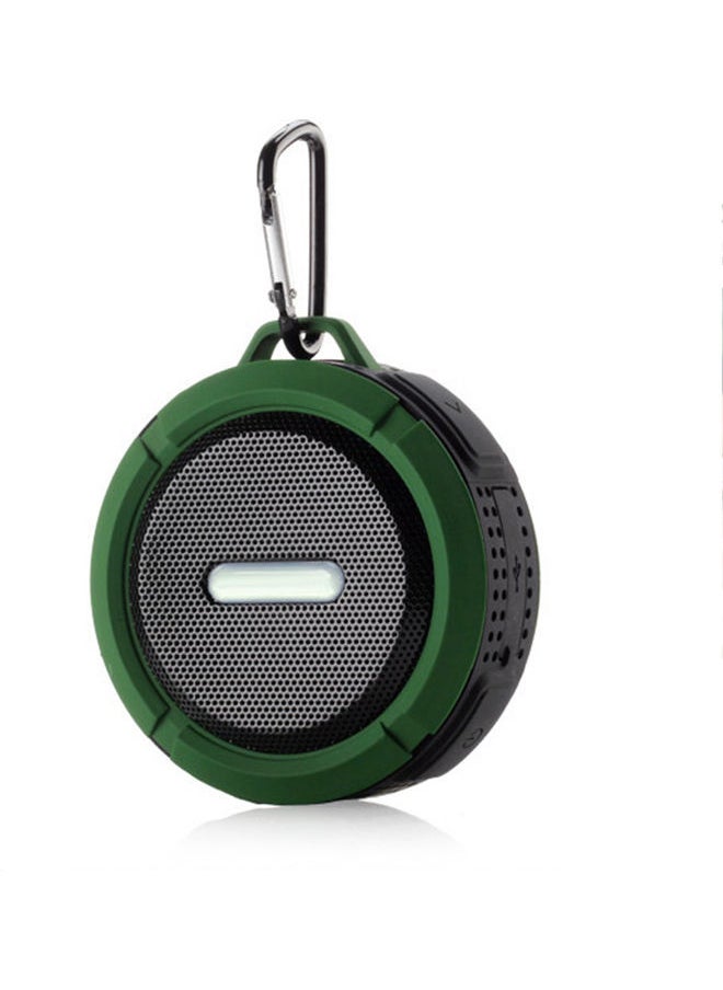 Outdoor Waterproof Wireless Portable BT Speaker with Enhanced 3D Stereo Bass Sound, 10-Hour Playtime, Built-in Mic, TF Card Slot, for Sports, Pool, Beach, Hiking, Camping Green