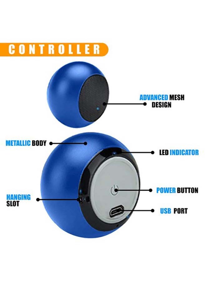 Mini Wireless Portable Bluetooth 4.2 With TWS Function Blue