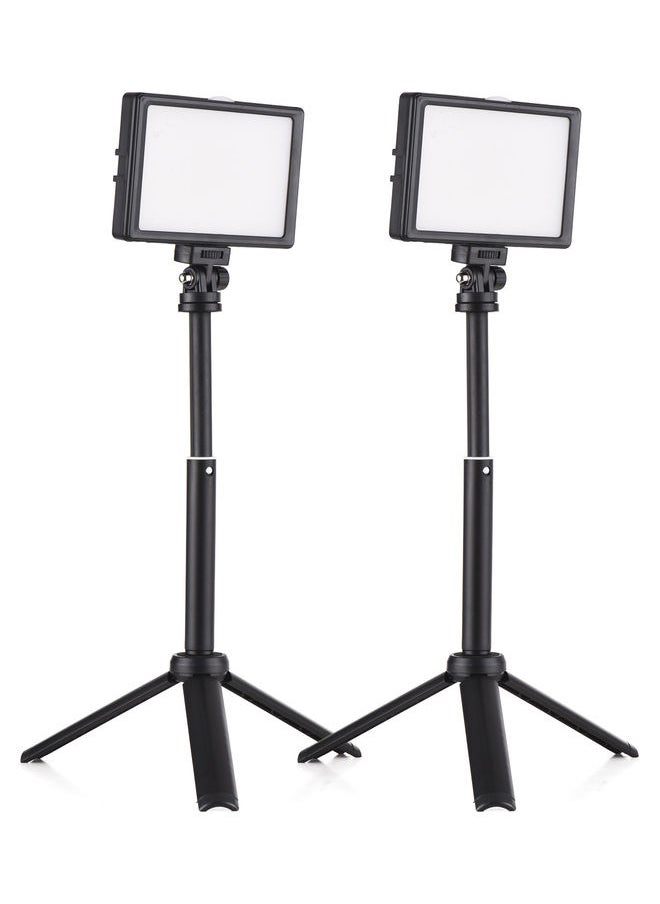 Set Of 2 15W LED  Set Desktop Photography Fill Light Black