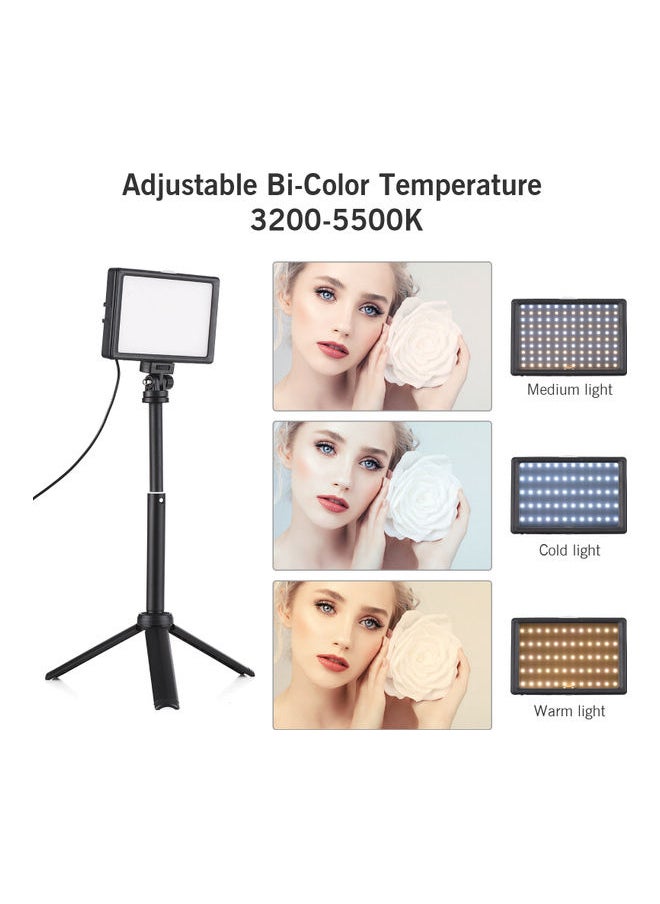 Set Of 2 15W LED  Set Desktop Photography Fill Light Black
