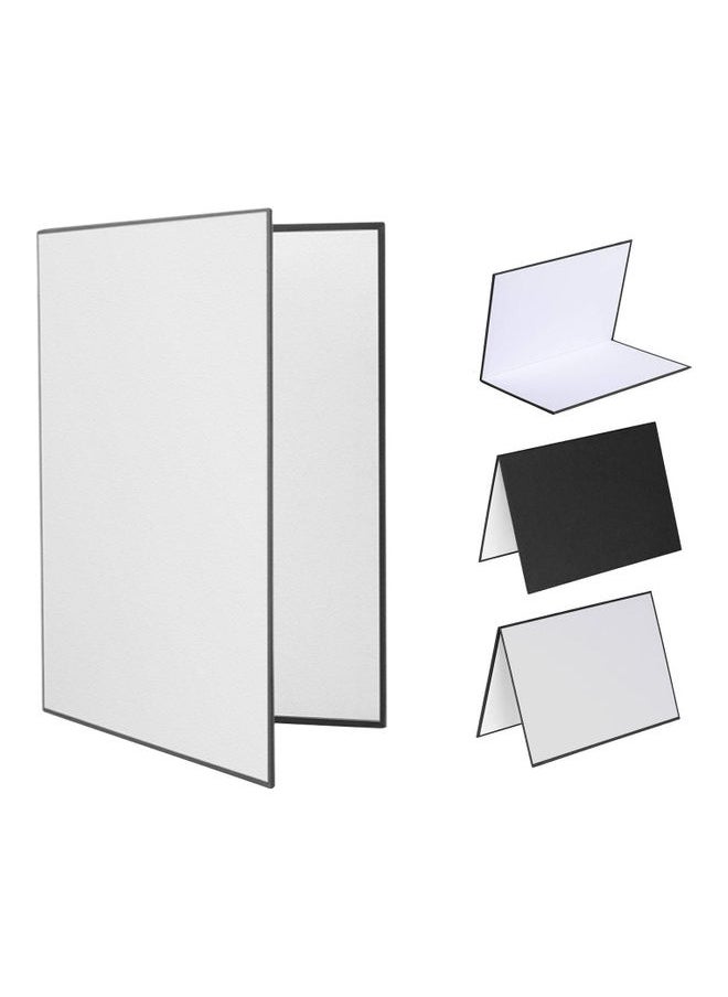 3-in-1 Photography Reflector Cardboard Silver/Black