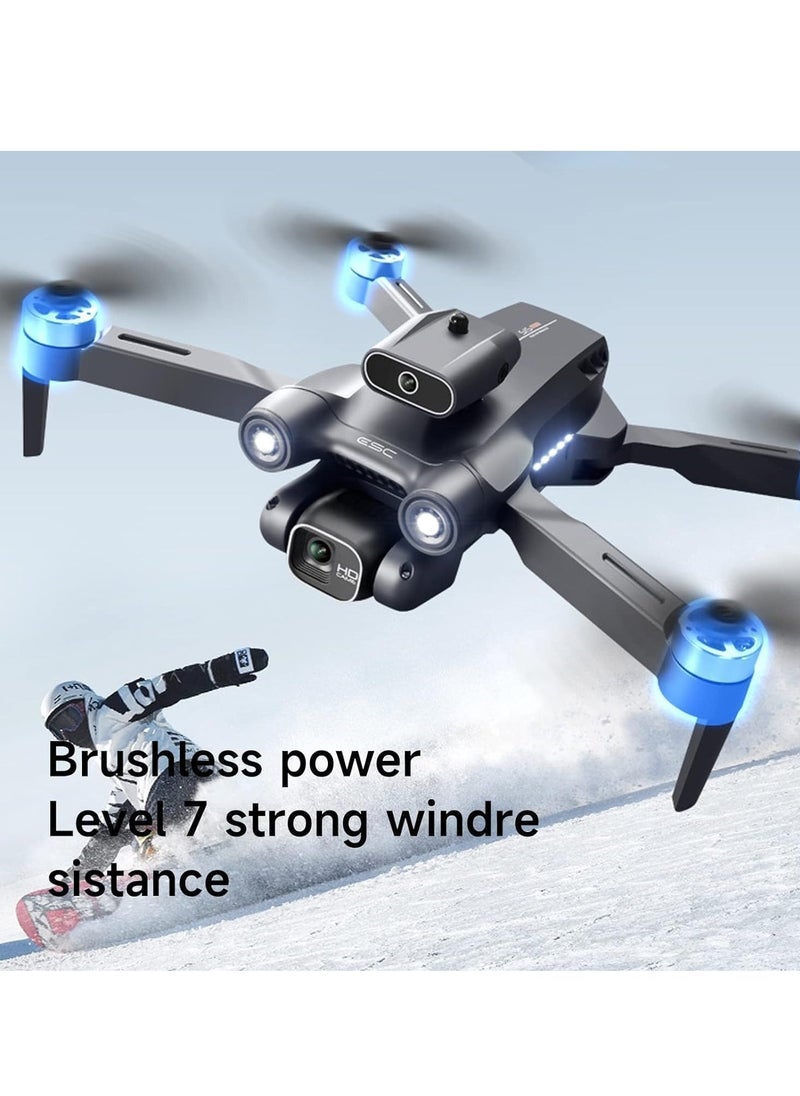 P12 Pro Multi-Feature Drone with 4K & 1080P Dual Camera – 120° Wide-Angle Lens, FPV WiFi Live Streaming, Smart Position Locking, Foldable & Lightweight, Remote Control, One-Key Return, Gesture & Voice Control – Perfect for Aerial Photography & Travel (Multicolor)