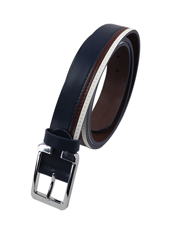 Casual Patchwork Belt Blue