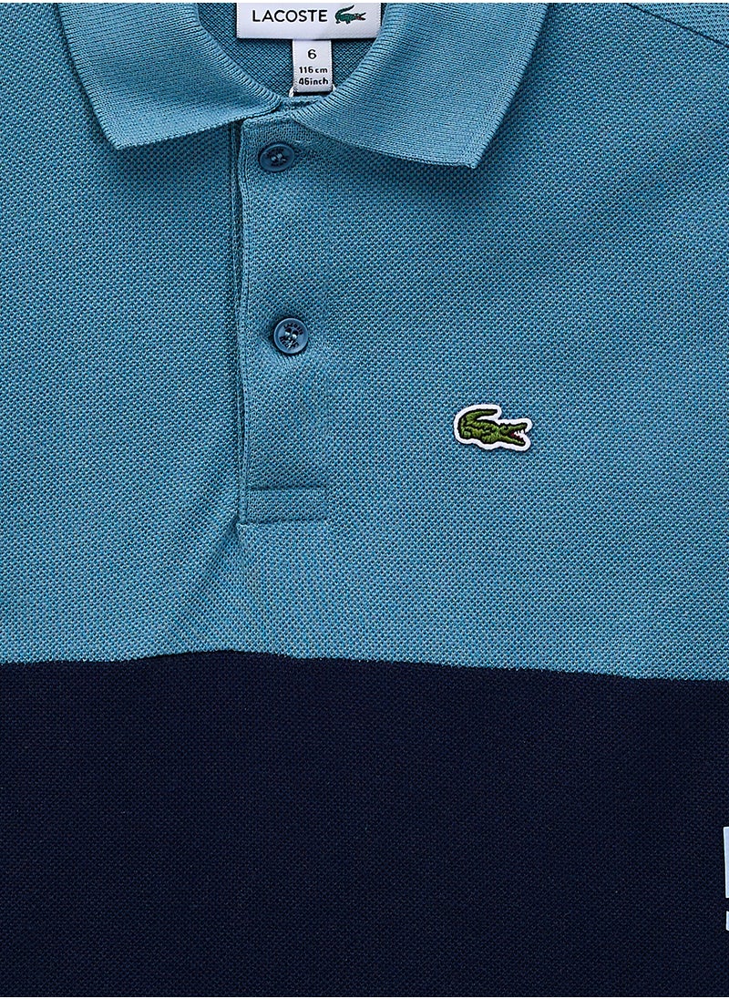 Kids Colour Block Polo Shirt