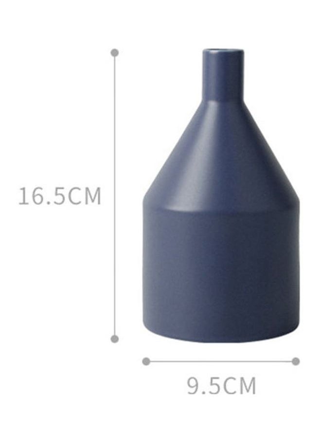 Decorative Flower Vase Blue 16.5x9.5cm