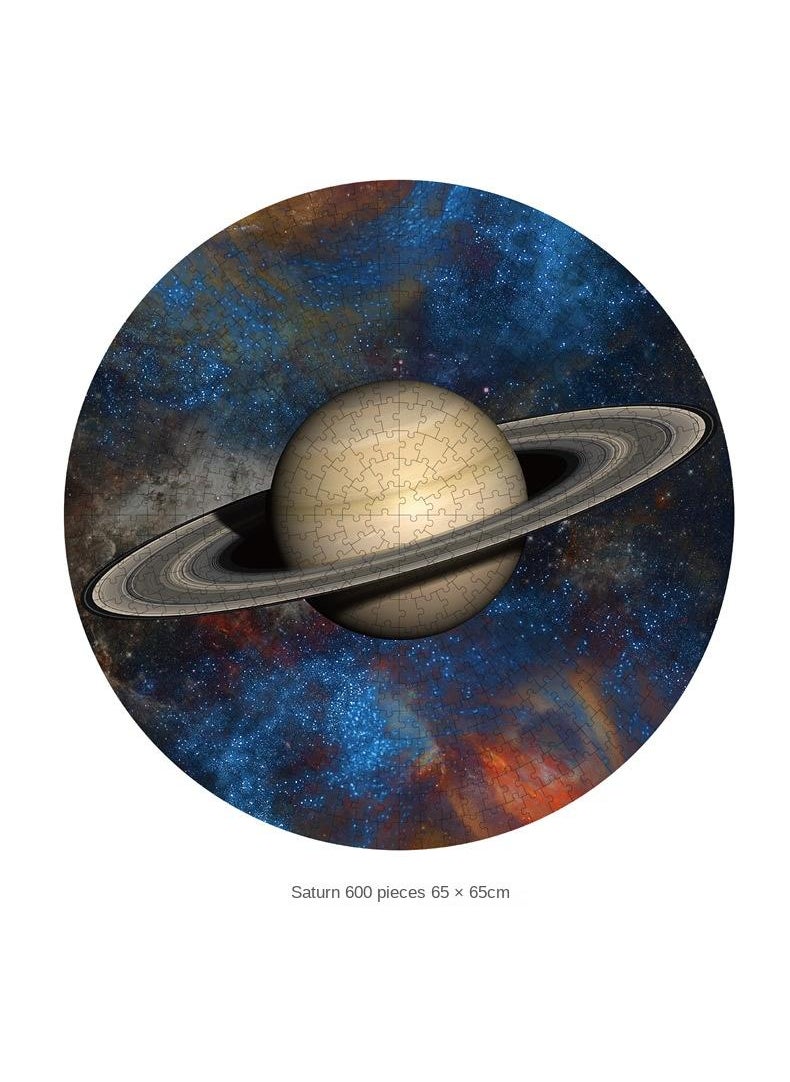 600 Pieces Saturn Puzzles For Adults Kids Space Gifts Planet Puzzle