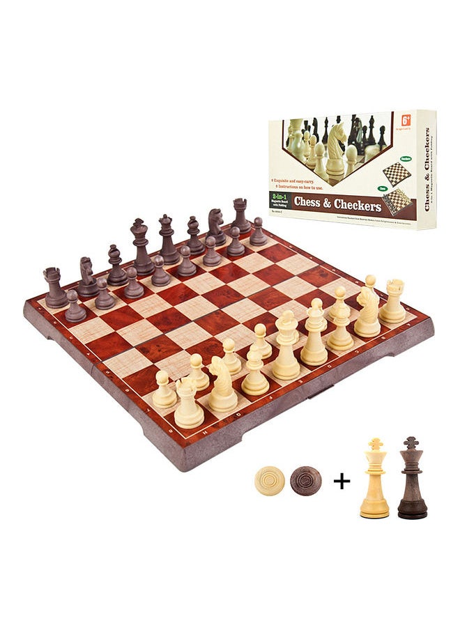 2-in-1 Magnetic Chess And Checkers Set