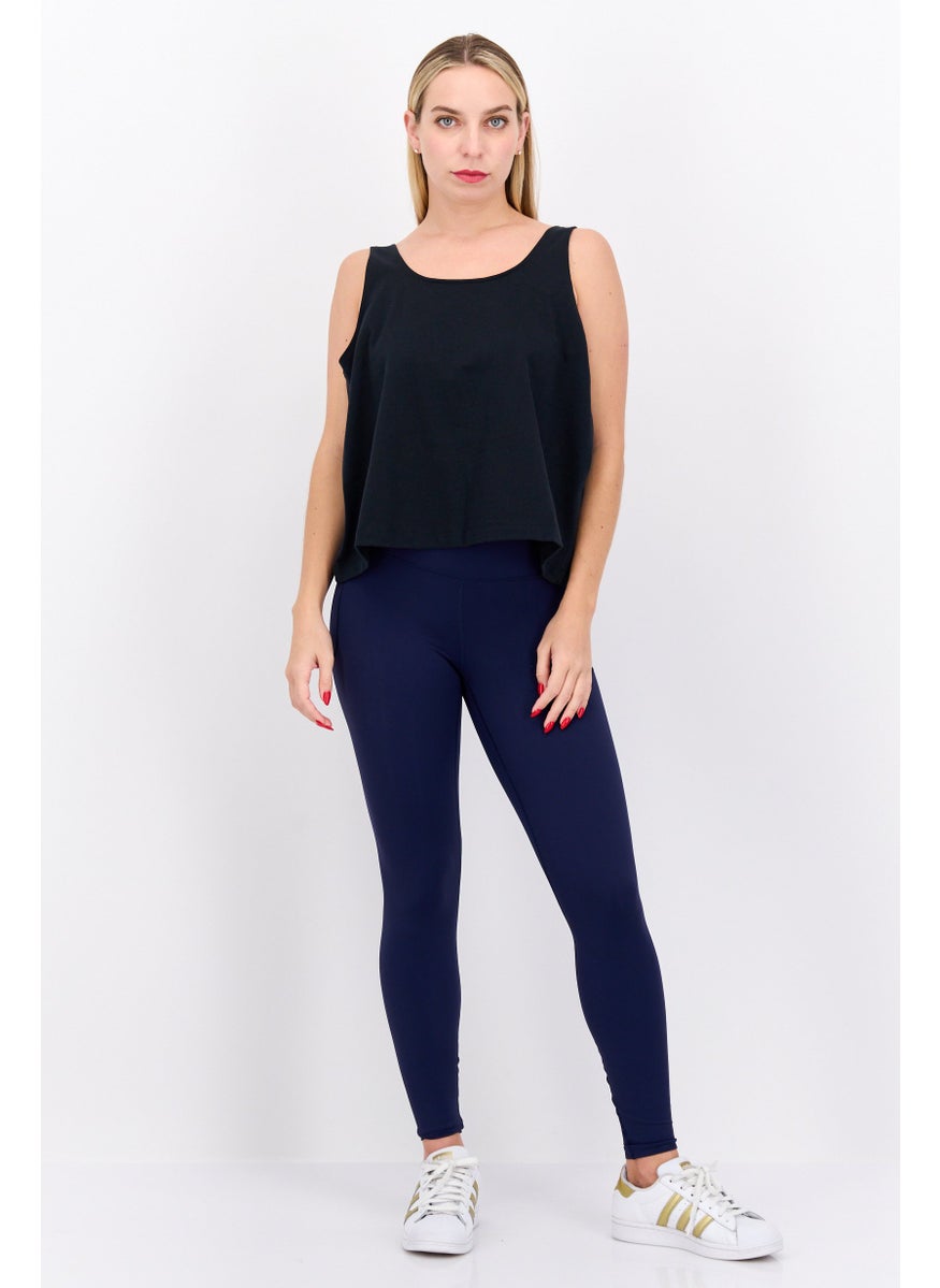 Women Sportswear Fit Sleeveless Training Crop Top, Black
