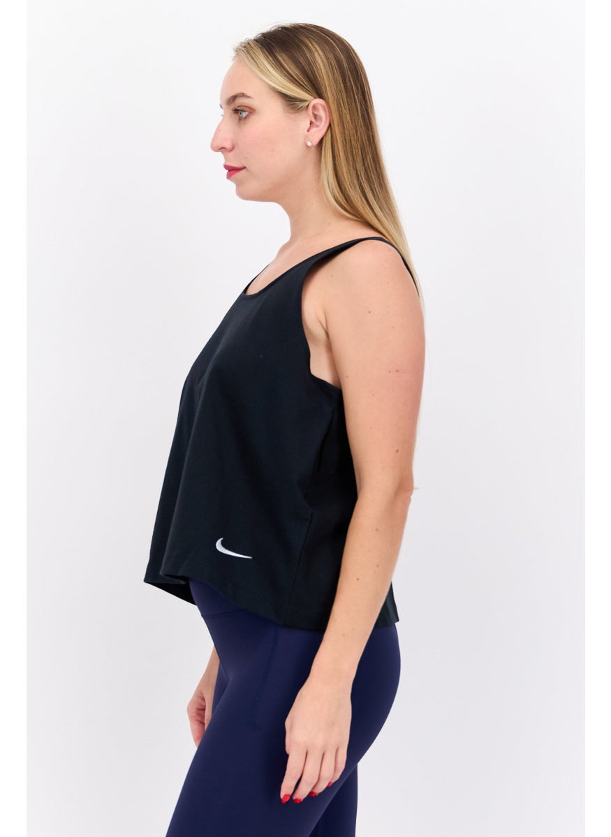 Women Sportswear Fit Sleeveless Training Crop Top, Black