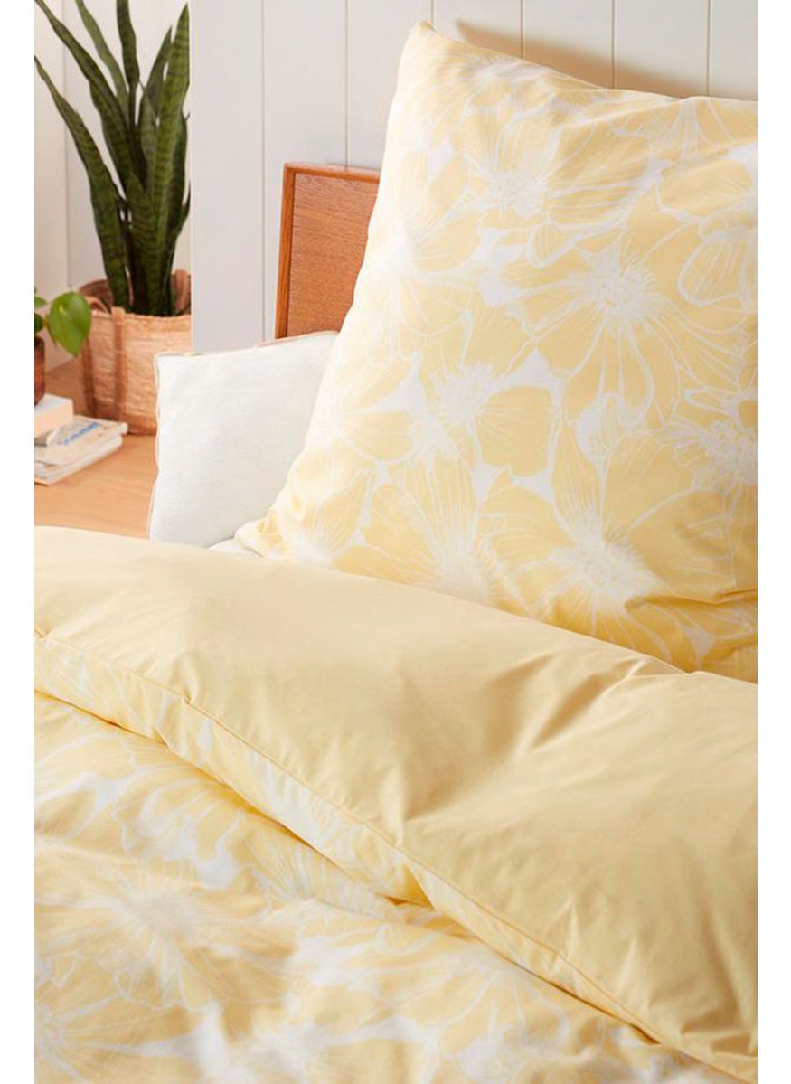 Single Printed Duvet Set 160 x 210 cm, Yellow