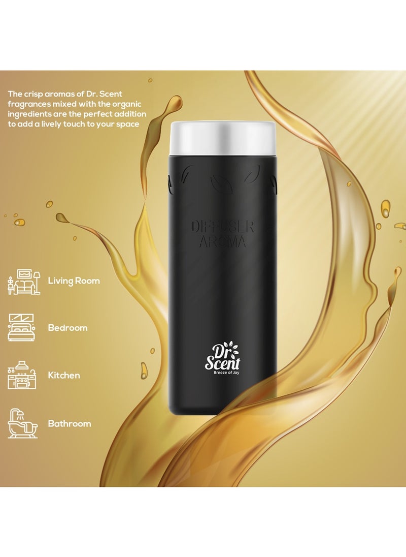 Dr Scent Diffuser Aroma Oil - Made with Organic Ingredients | Ideal for Offices, Homes, Hotels & Spas - GOLD 500 ml