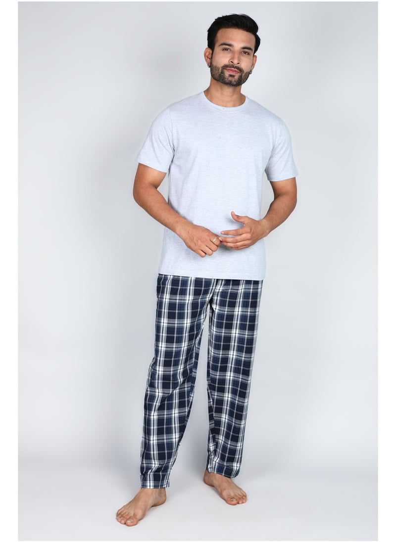victor and jane Mens - Premium Supersoft Woven Long Pyjamas Set