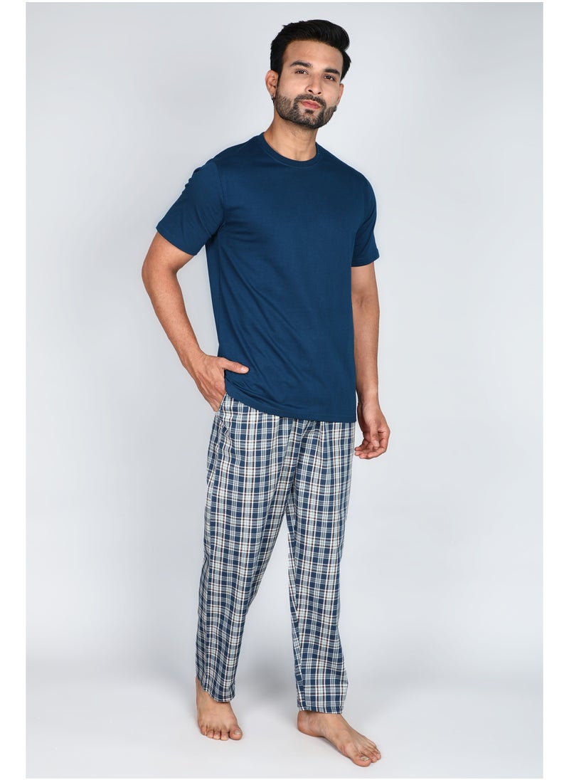 victor and jane Mens - Premium Supersoft Woven Long Pyjamas Set
