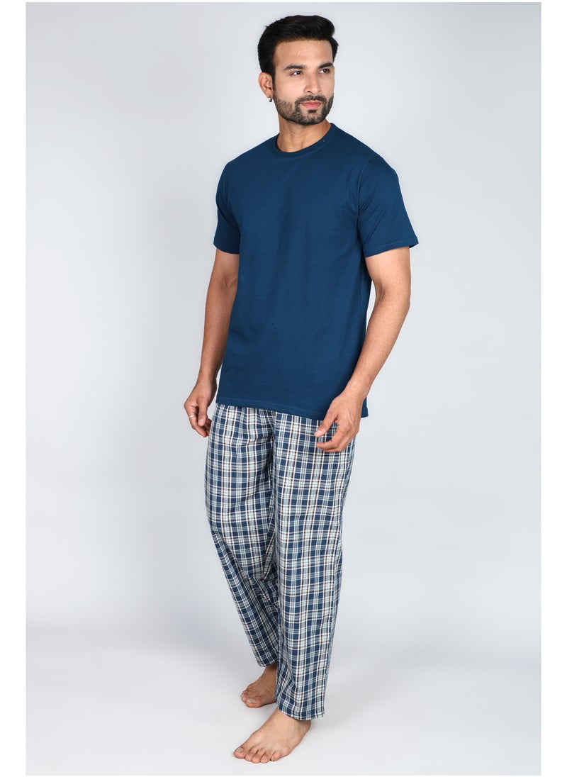 victor and jane Mens - Premium Supersoft Woven Long Pyjamas Set