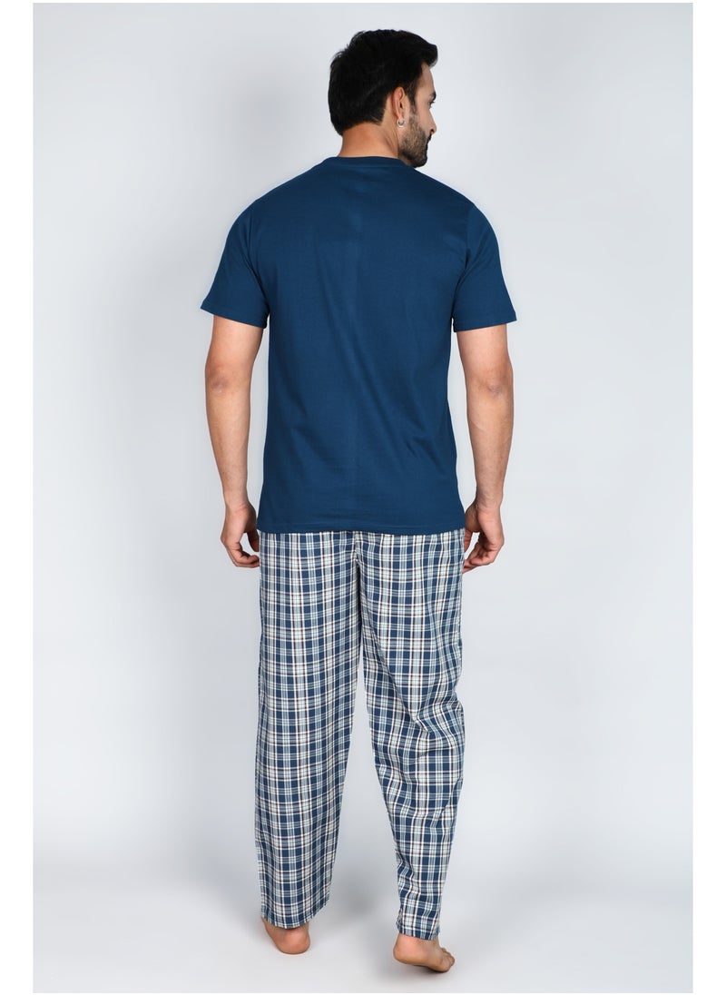 victor and jane Mens - Premium Supersoft Woven Long Pyjamas Set