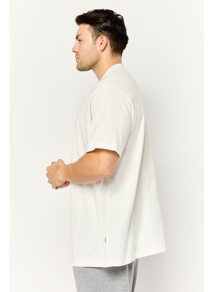 Men Sportswear Fit Short Sleeve Outdoor T-Shirt, White