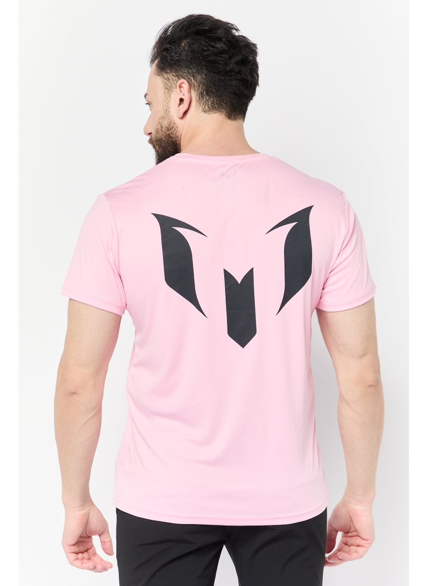 Men Sportswear Fit Short Sleeves Training T-Shirt, Pink