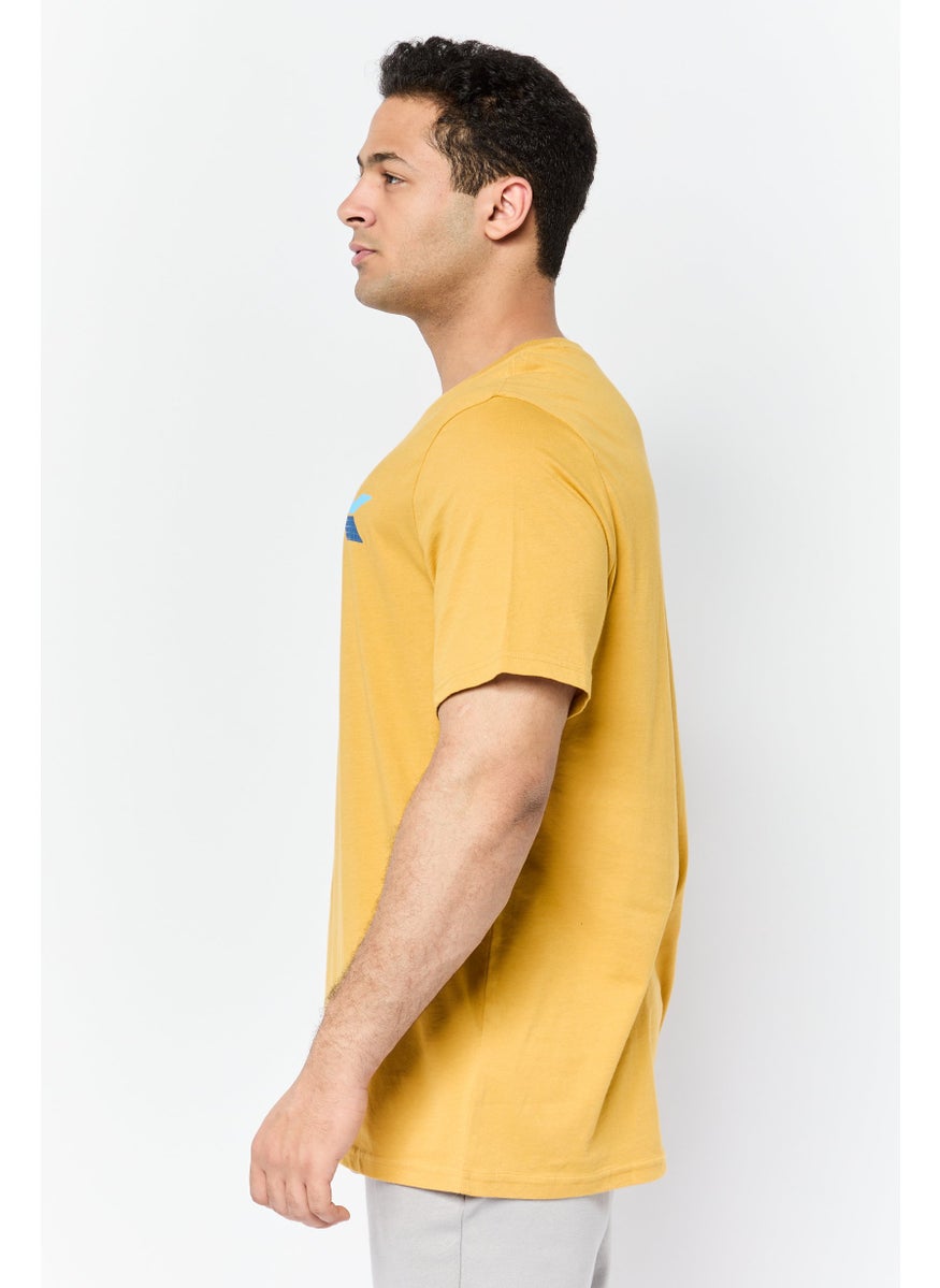 Men Sportswear Fit Short Sleeves Training T-Shirt, Mustard