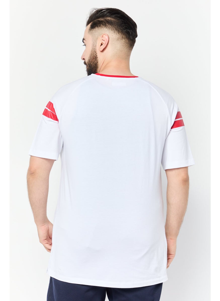 Men Slim Fit Outdoor Short Sleeve T-Shirt, White