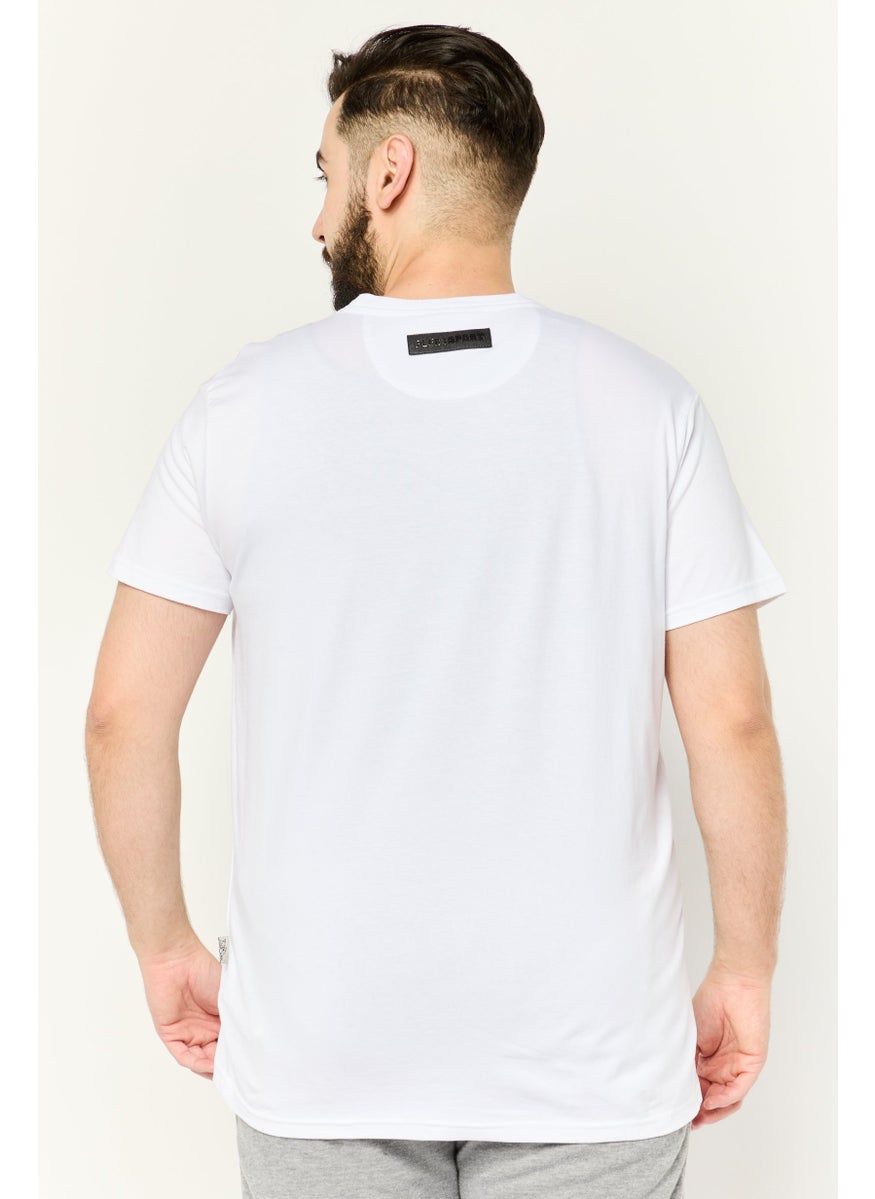 Men Sportswear Fit Short Sleeve Training T Shirt, White