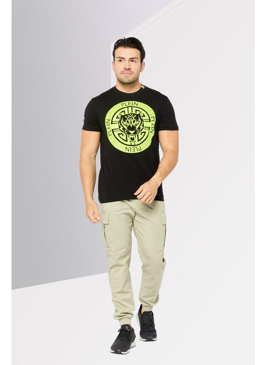 Men Sportswear Fit Short Sleeve Outdoor T-Shirt, Black