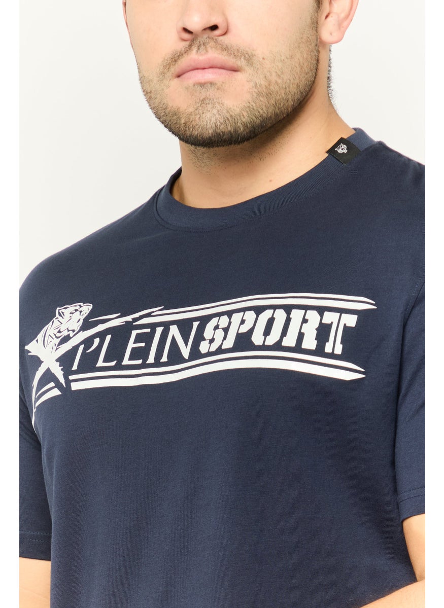 Men Sportswear Fit Short Sleeve Outdoor T-Shirt, Navy