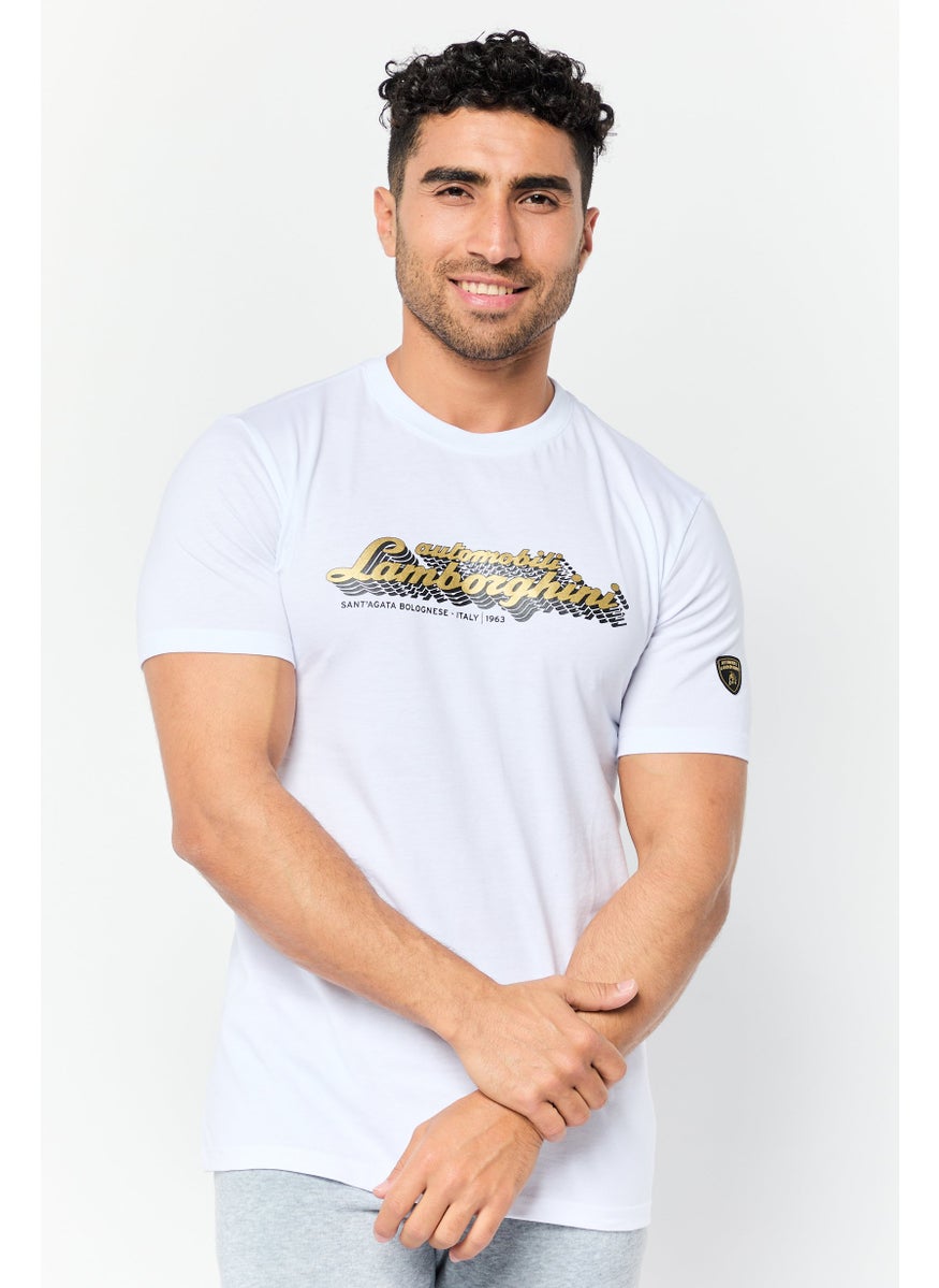 Men Sportswear Fit Short Sleeve Outdoor T-Shirt, White