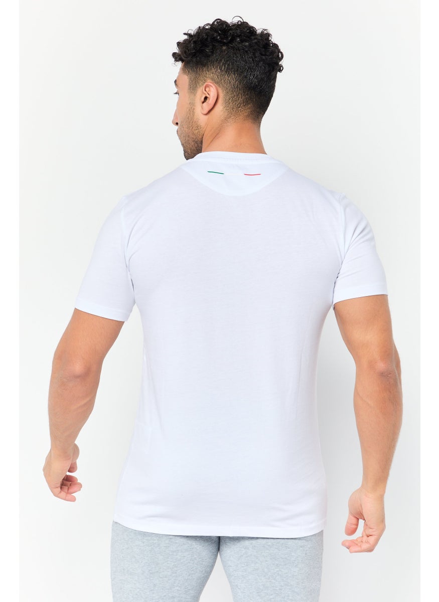 Men Sportswear Fit Short Sleeve Outdoor T-Shirt, White