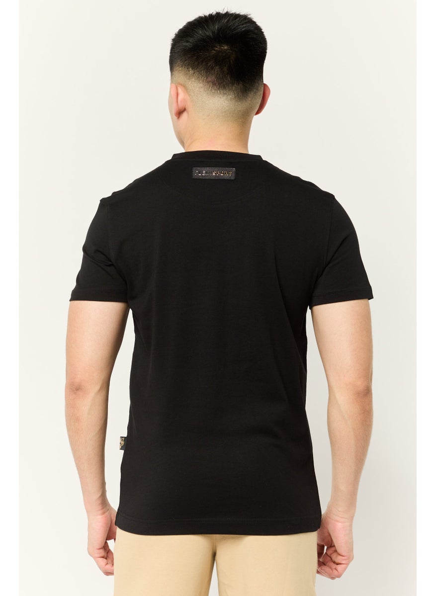 Men Sportswear Fit Short Sleeve Outdoor T-Shirt, Black