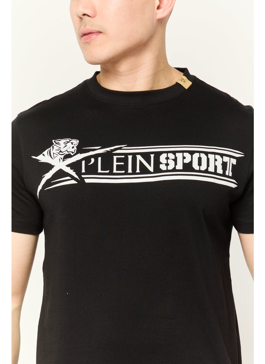 Men Sportswear Fit Short Sleeve Outdoor T-Shirt, Black