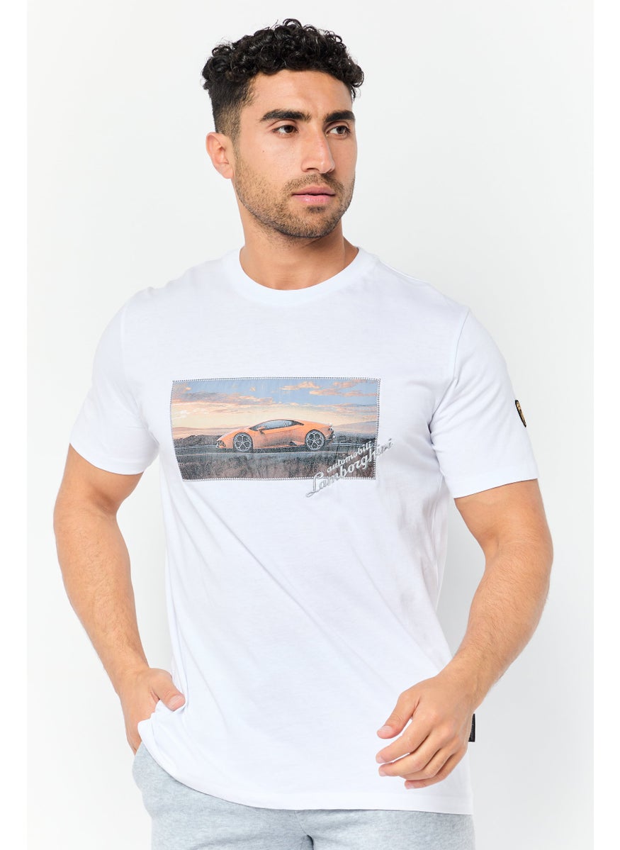 Men Sportswear Fit Short Sleeve Outdoor T-Shirt, White