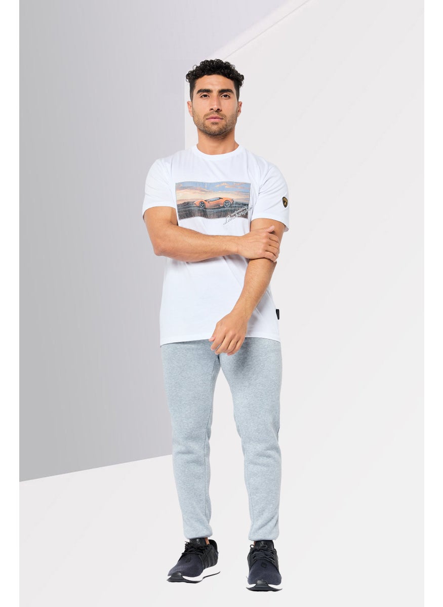 Men Sportswear Fit Short Sleeve Outdoor T-Shirt, White