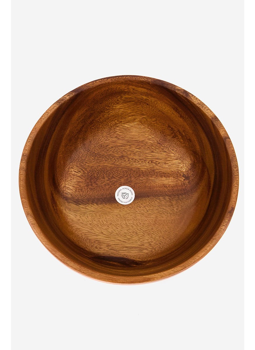 Acacia Wood Round Platter, Brown
