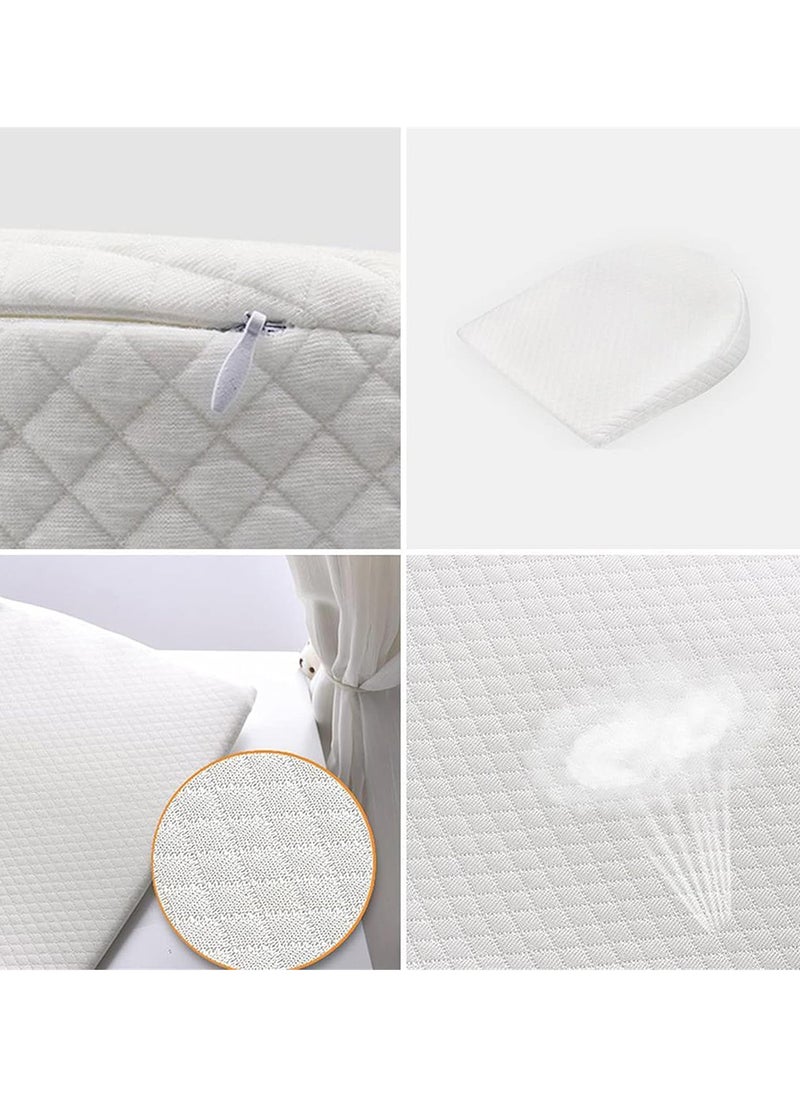 Comfort Anti-Spit Milk Baby Crib Triangle Pillow - White