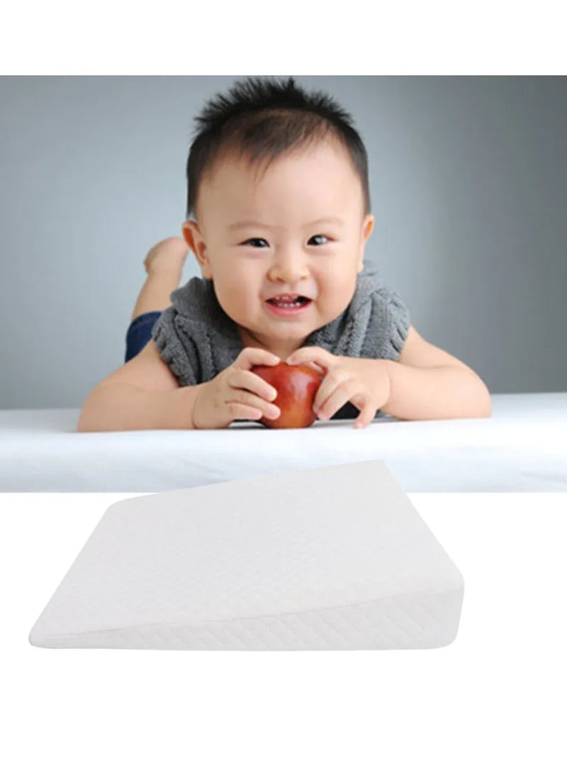 Comfort Anti-Spit Milk Baby Crib Triangle Pillow - White