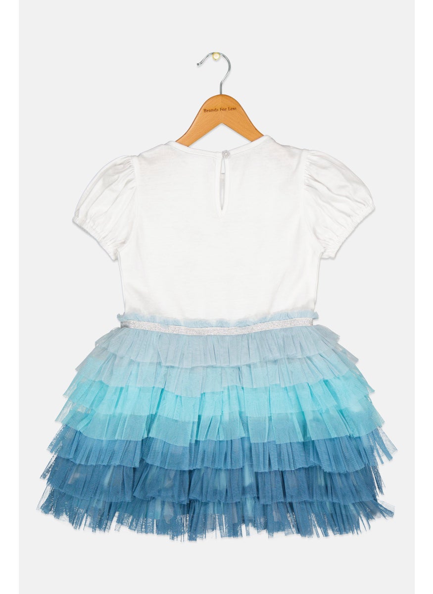 Toddlers Girl Embroidered Dress, Multicolor
