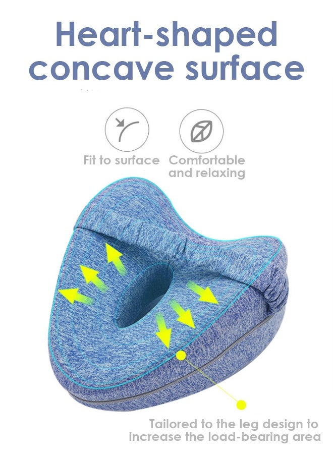 Pregnancy Relax Knee Pillow With Elastic Strap,Knee Pillow for Side Sleepers with Elastic Strap, Memory Foam Leg Pillow, Ideal for Spine Alignment, Hip, Back u0026 Joint Pain Relief , for Better Sle