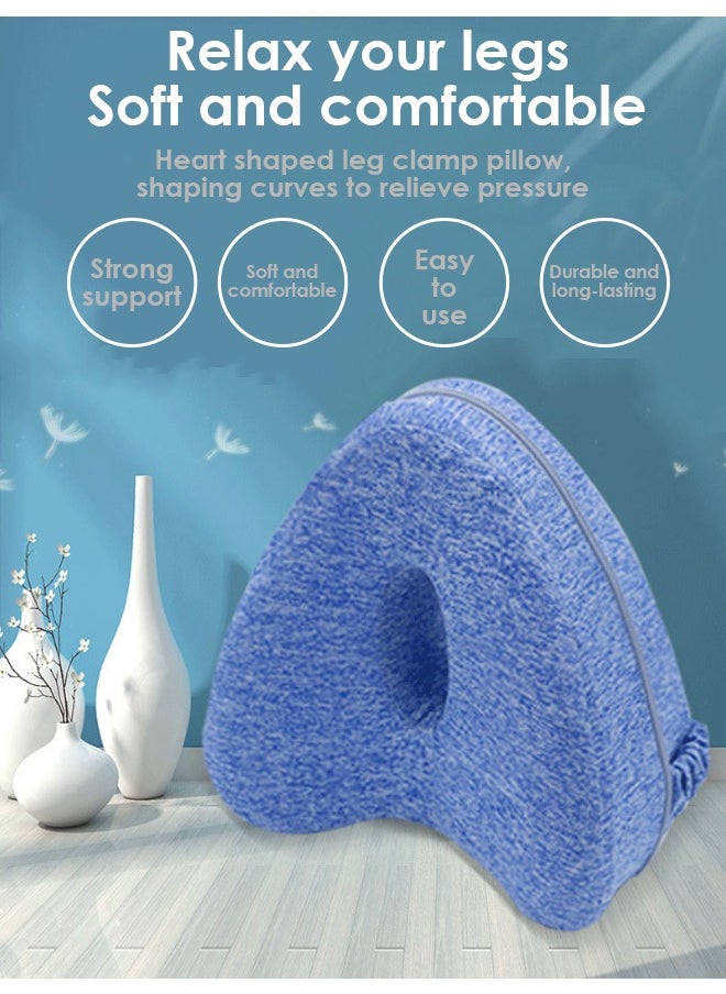 Pregnancy Relax Knee Pillow With Elastic Strap,Knee Pillow for Side Sleepers with Elastic Strap, Memory Foam Leg Pillow, Ideal for Spine Alignment, Hip, Back u0026 Joint Pain Relief , for Better Sle