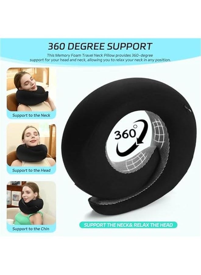 2024 New Memory Foam Travel Pillow for Airplanes,Neck Pillow for Traveling,Neck Plus Travel Pillow,Neck Plus Travel Neck Pillow
